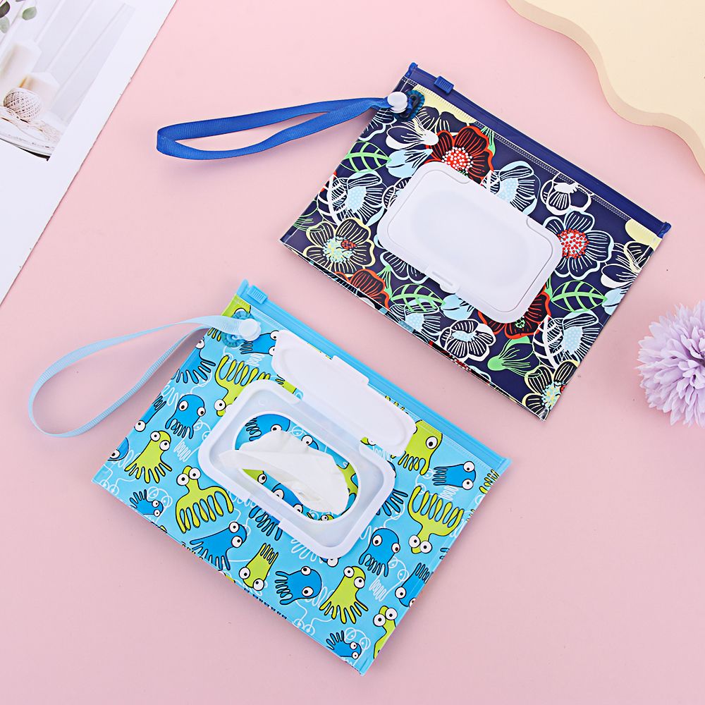 1Pcs Portable Wet Wipes Bag Fl - Baby Products Carry Bag review and price