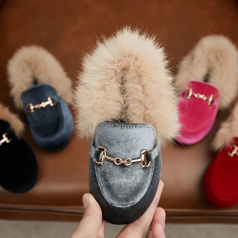 Winter Kids Fur Princess Shoes - Baby Products Brand review and price