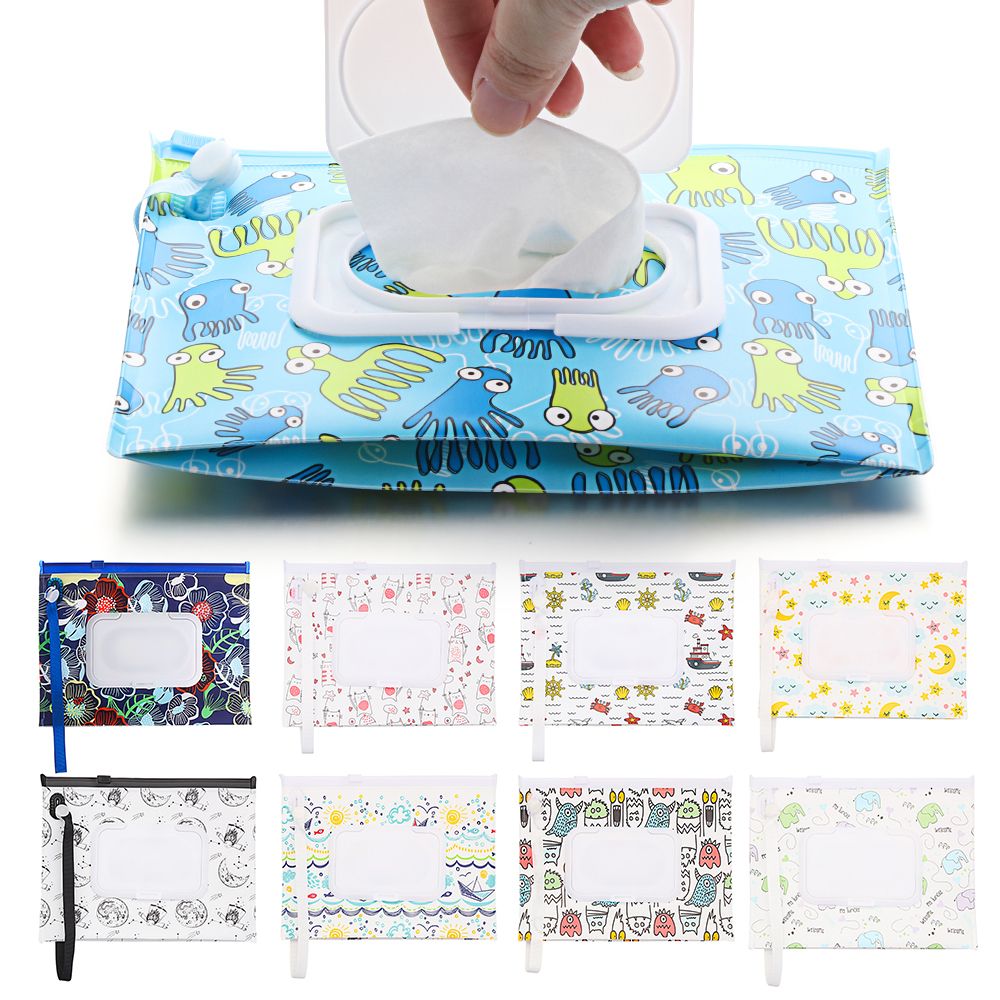 Portable Flip Cover Wet Wipes  - Baby Products Carry Bag review and price