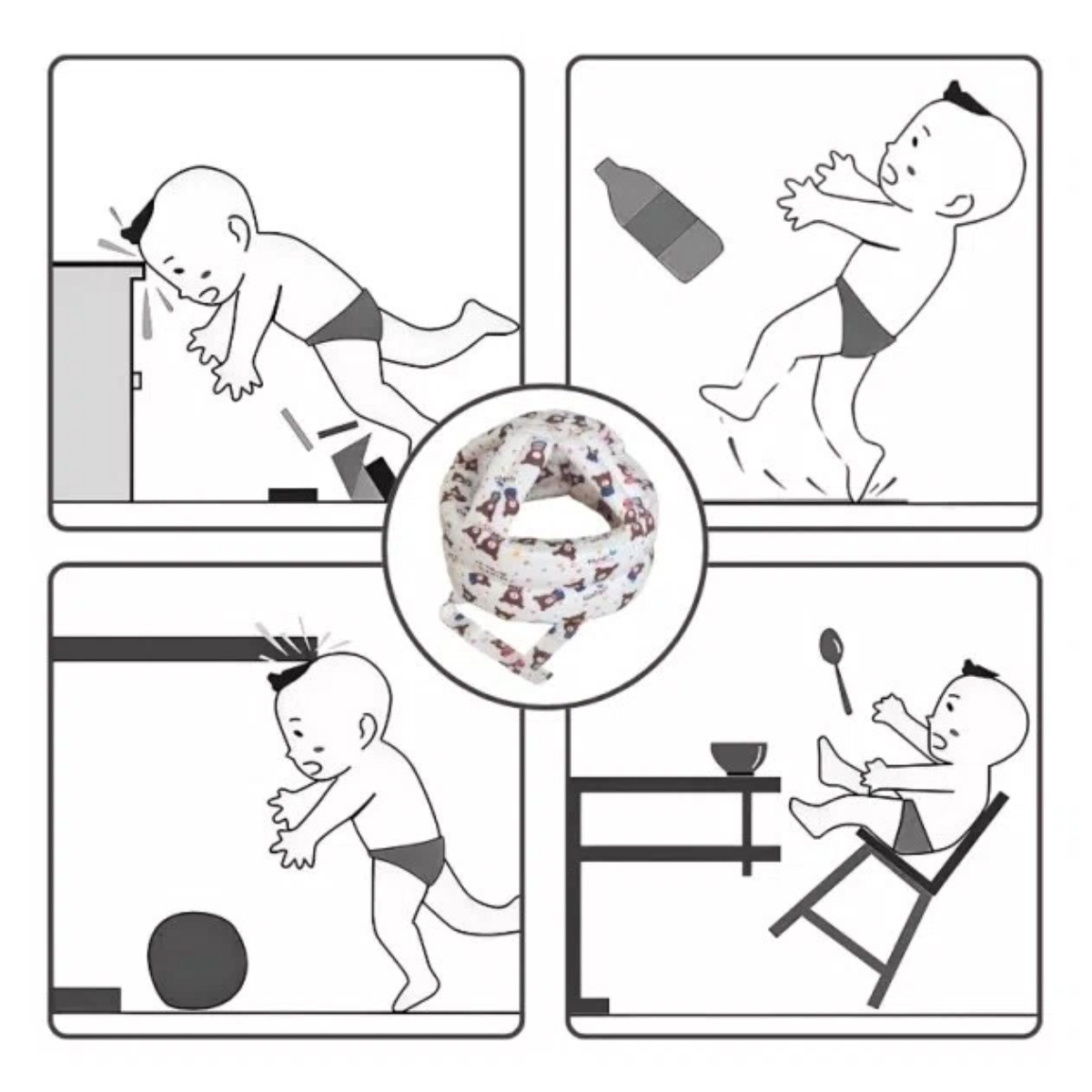 Baby Walker Anti-Fall Hat, Adj - Baby Walker Activity review and price